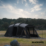BLACKDOG BD-ZP006 一室兩廳黑膠隧道帳篷 - 黑膠黑色 | 前廳空間可延伸 | UPF50+超強防曬