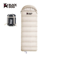BLACKDOG D180 連帽信封式睡袋 (BD-SD001) - 米白(左拉款) | 舒適溫度>5°C | 左右可拼接