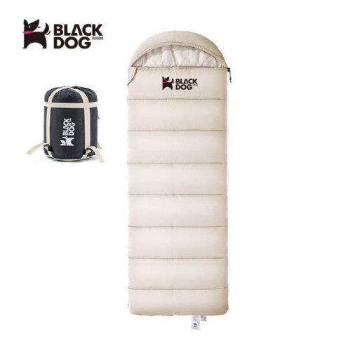 BLACKDOG D180 連帽信封式睡袋 (BD-SD001) - 米白(右拉款) | 舒適溫度>5°C | 左右可拼接