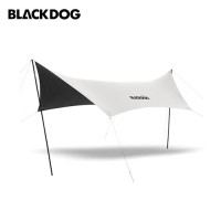 BLACKDOG BD-TM003 六邊形黑膠弧邊天幕- 米白 | 150平方尺遮陽面積 | 黑膠遮光隔熱