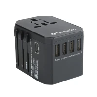 Verbatim 65686 5Ports 旅行充電器 Type-C + 4 USB - 黑色 | 香港行貨