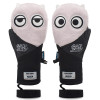 GSOU SNOW  卡通滑雪防水包指毛絨手套 -  淺粉色 S | 萌大眼設計 | 溜冰護具 | 內部五指設計 | 防水毛绒