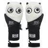 GSOU SNOW  卡通滑雪防水包指毛絨手套 - 白色 S | 萌大眼設計 | 溜冰護具 | 內部五指設計 | 防水毛绒
