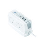 Masterplug 13A四位連3.1A USB安全防雷拖板 | 2位3.1A USB充電 | 3米電線 | 電源指示燈 | 香港行貨