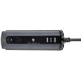 Masterplug 13A六位連2.1A USB安全防雷拖板 | 2位2.1A USB充電 | 2米電線 | 香港行貨