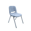 簡約塑料會議培訓椅子 - 灰色| 弓形加寬靠背 