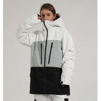 Gsou Snow 防風防水透氣保暖拼色滑雪服 - 白色 XS | PU15000mm防水 | 防風保暖層 - 訂購產品
