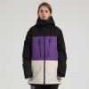 Gsou Snow 防風防水透氣保暖拼色滑雪服 - 紫白L | PU15000mm防水 | 防風保暖層