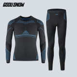 Gsou Snow 滑雪專用男款彈力保暖底層衣褲套裝 - M| 保暖吸汗透氣 | 高彈力舒適