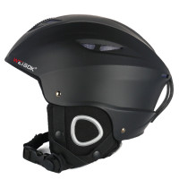 WEISOK 滑雪專用保護頭盔 | 極限運動成人滑雪頭盔 - 黑色XL碼