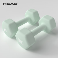 HEAD 3KGx2浸塑女士瑜伽健身啞鈴 (一對裝總重6KG) 