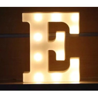 LED 暖白字母燈 - 大款 (22cm高) - E | 不含電池 | DIY自由組合 | 家居派對裝飾