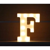 LED 暖白字母燈 - 小款 (16cm高) - F | 不含電池 | DIY自由組合 | 家居派對裝飾