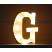 LED 暖白字母燈 - 大款 (22cm高) - G | 不含電池 | DIY自由組合 | 家居派對裝飾
