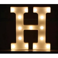 LED 暖白字母燈 - 小款 (16cm高) - H | 不含電池 | DIY自由組合 | 家居派對裝飾