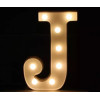 LED 暖白字母燈 - 大款 (22cm高) - J | 不含電池 | DIY自由組合 | 家居派對裝飾