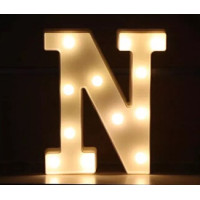 LED 暖白字母燈 - 小款 (16cm高) - N | 不含電池 | DIY自由組合 | 家居派對裝飾
