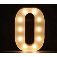 LED 暖白字母燈 - 大款 (22cm高) - O | 不含電池 | DIY自由組合 | 家居派對裝飾