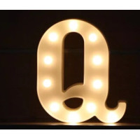 LED 暖白字母燈 - 大款 (22cm高) - Q | 不含電池 | DIY自由組合 | 家居派對裝飾