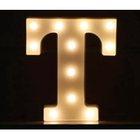 LED 暖白字母燈 - 小款 (16cm高) - T | 不含電池 | DIY自由組合 | 家居派對裝飾