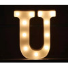 LED 暖白字母燈 - 小款 (16cm高) - U | 不含電池 | DIY自由組合 | 家居派對裝飾