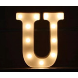 LED 暖白字母燈 - 小款 (16cm高) - U | 不含電池 | DIY自由組合 | 家居派對裝飾