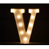 LED 暖白字母燈 - 大款 (22cm高) - V | 不含電池 | DIY自由組合 | 家居派對裝飾