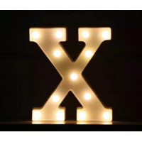 LED 暖白字母燈 - 大款 (22cm高) - X | 不含電池 | DIY自由組合 | 家居派對裝飾
