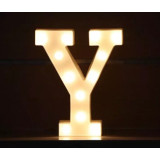 LED 暖白字母燈 - 小款 (16cm高) - Y | 不含電池 | DIY自由組合 | 家居派對裝飾