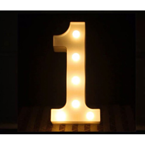 LED 暖白字母燈 - 大款 (22cm高) - 1 | 不含電池 | DIY自由組合 | 家居派對裝飾