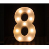 LED 暖白字母燈 - 大款 (22cm高) - 8 | 不含電池 | DIY自由組合 | 家居派對裝飾
