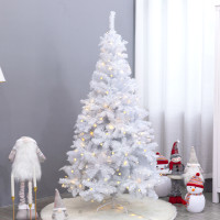 120cm 白色仿真組合式聖誕樹 | 連燈泡及白絨雪裙