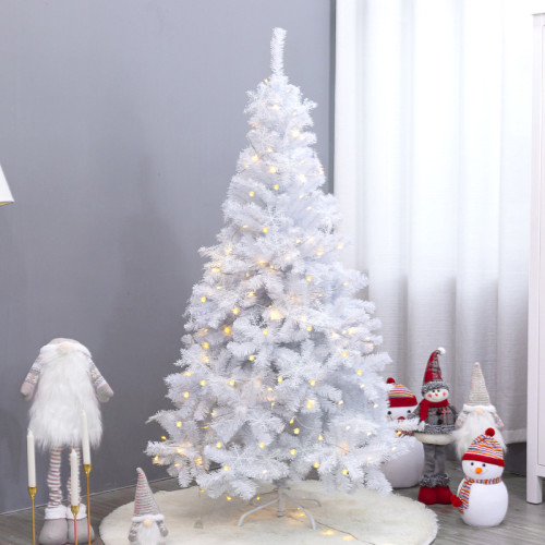 150cm 白色仿真組合式聖誕樹 | 連燈泡及白絨雪裙 |包快遞送上門