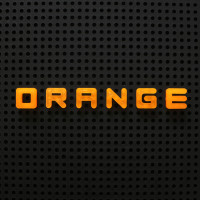 100粒橙字母釘 - 橙色