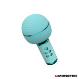 Monster M98 便攜式唱K麥克風 - 藍色 | 一鍵消除人聲 | 支援同型號合唱 | 多種K歌音效 | 香港行貨