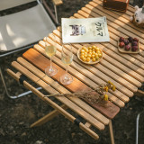 Naturehike 橡木收納方形餐桌 (CNH22JU005) | 捲摺收納 | 室內外可用