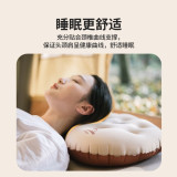 Naturehike 便攜海綿充氣心形枕頭 - 米白 (CNH22DZ011) | 曲線貼合頸部 | 可調節枕頭高度