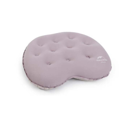 Naturehike 便攜海綿充氣心形枕頭 - 淺紫 (CNH22DZ011) | 曲線貼合頸部 | 可調節枕頭高度