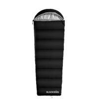 Blackdog T180信封式梯形連帽睡袋 (BD-SD004) - 黑色左拉鏈款 | 舒適溫度>3°C |  雙人左右可拼接