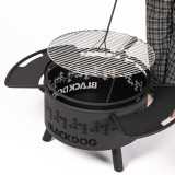 Blackdog 可升降圓形燒烤爐 (BD-SKL002) | 47cm加大盤面 | 配備烤網叉