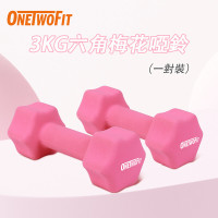 OneTwoFit OT043201 女士3KG啞鈴(一對) | 磨砂塑啞鈴 | 家用瑜伽 | 香港行貨