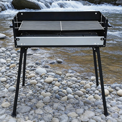 摺疊式防風高低可調燒烤爐