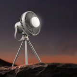 露營燈三腳架風扇 | 便攜可拆分吊扇照明燈 | 8000mAh大容量 | 無極調光移動小夜燈 | 仰俯調節三檔風速