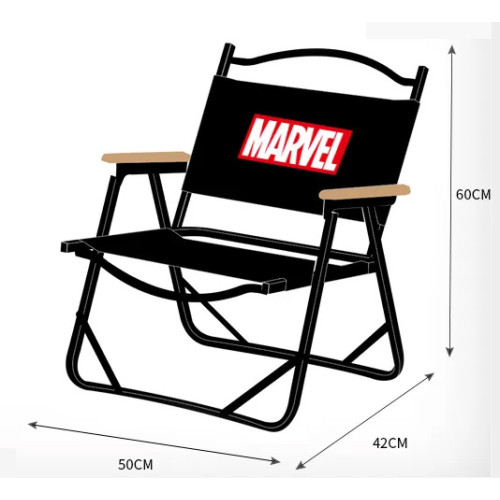MARVEL 戶外露營系列 - 木紋靠背摺椅 | 迪士尼正版授權 | 背部可收納