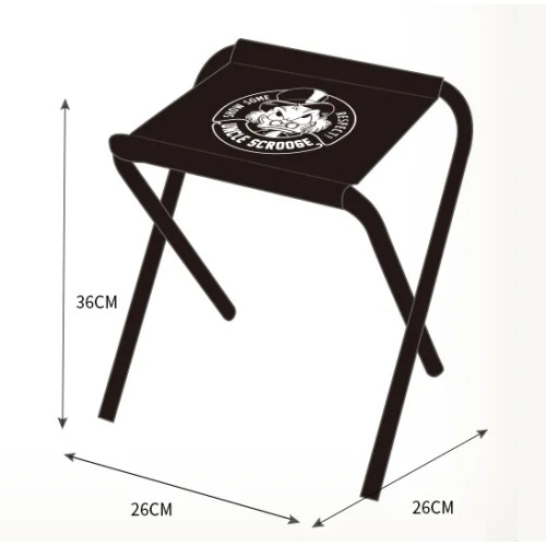 UNCLE SCROOGE 黑版戶外露營系列 - 戶外輕便摺椅 | 迪士尼正版授權 | 對摺輕易便攜