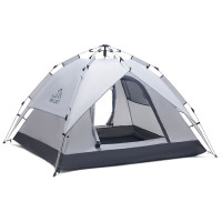PELLIOT 3-4人家庭式自動帳篷 - 升級款灰色 | 上/下壓速開速關 | 4面通風設計