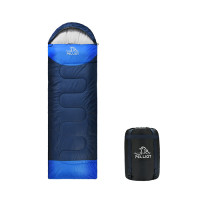 PELLIOT 春秋保暖棉睡袋 - 中青色 | 舒適溫度> 15°C | 拉鏈可全開 | 連帽設計防風保暖