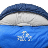 PELLIOT 冰雪保暖棉睡袋1.6KG款 - 中青色 | 舒適溫度> -5°C | 拉鏈可全開 | 連帽設計防風保暖