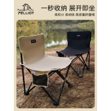 PELLIOT 輕量寫生折疊椅 - 黑色 | 側面備收納袋