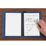 ELFINBOOK TS A5智能紙本筆記本 - 藍色 | 紙本書寫後可擦除 | 配合app掃描保存 | 自動歸檔保存